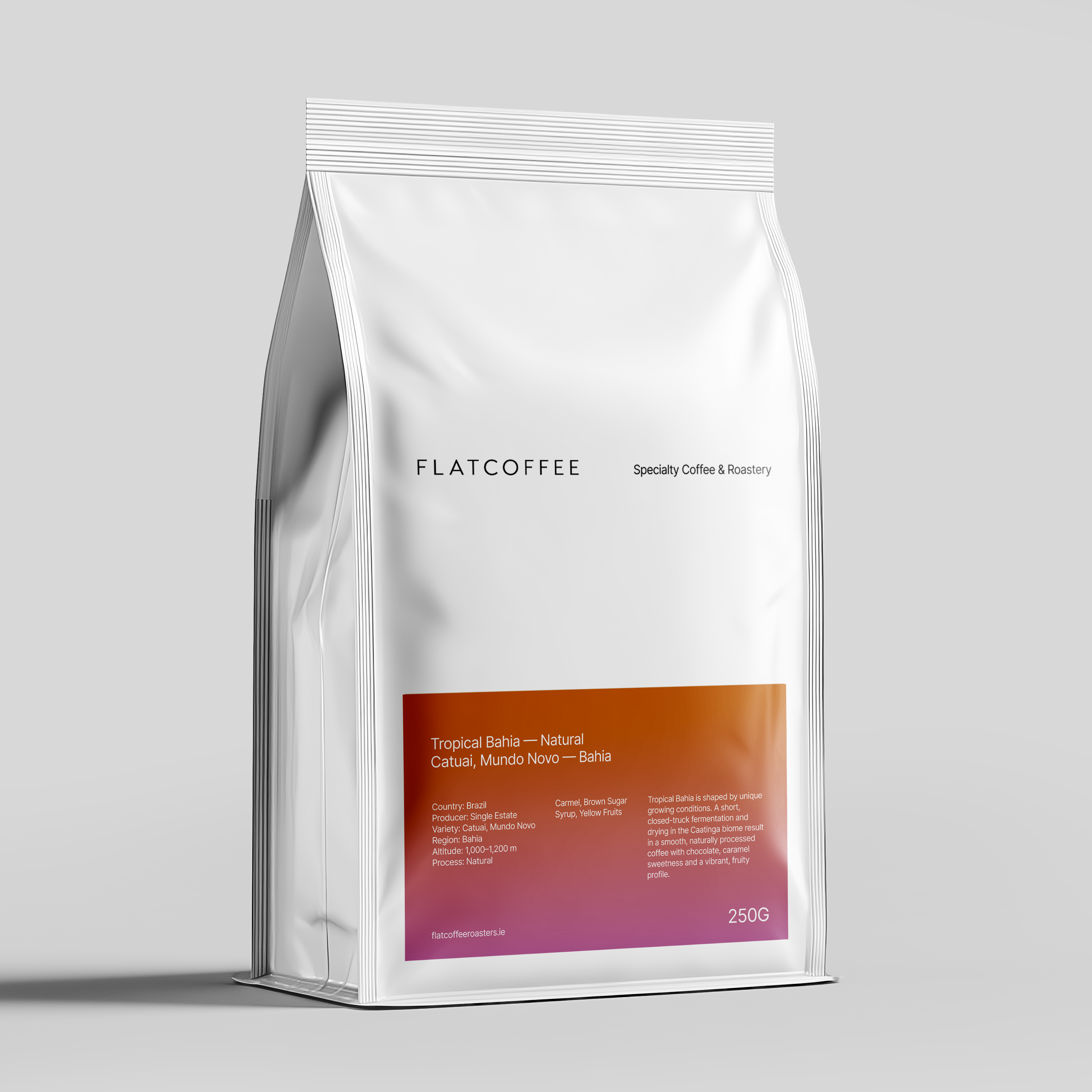 Flatcoffee Brazil Tropical Bahia natural coffee beans 250g specialty coffee