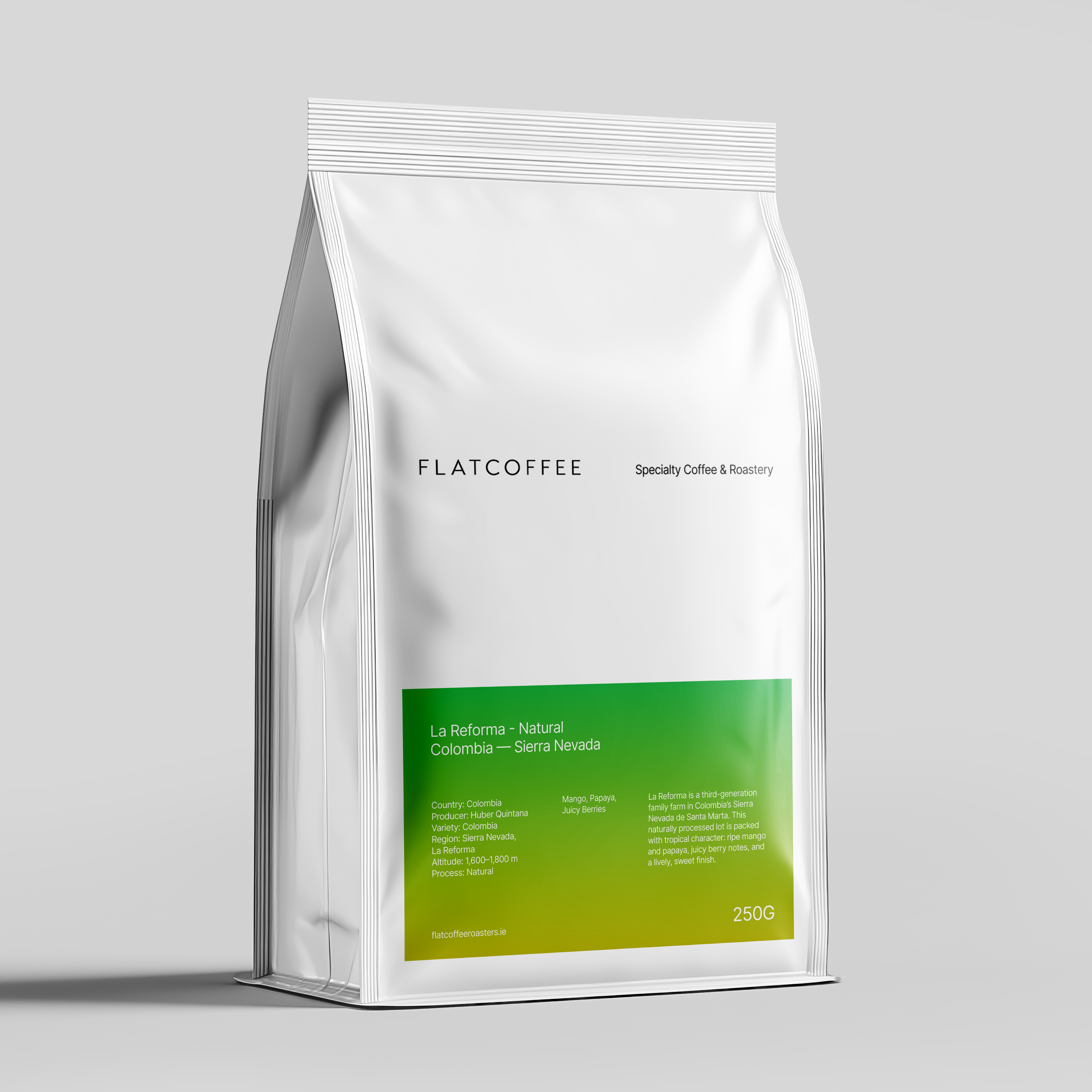 Flatcoffee Colombia La Reforma Sierra Nevada natural coffee beans 250g specialty coffee